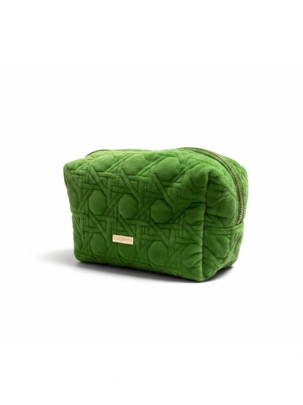 Lilly Pulitzer Gold Quilted Zipper Pouches, Cute Cosmetic Case for Women, Travel